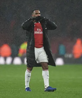 Arsenal V Manchester United 2018-19 Prints: Alexandre Lacazette Reacts After Arsenal vs Manchester United Premier League Clash (2019)