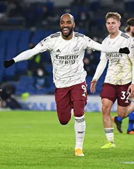 Alexandre Lacazette Scores for Arsenal Against Brighton & Hove Albion in Premier League