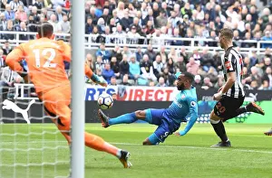 Newcastle United V Arsenal 2017-18 Prints: Alexandre Lacazette Scores for Arsenal against Newcastle United - Premier League 2017-18