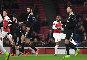 Arsenal V Qarabag 2018-19 Prints: Alexandre Lacazette Scores for Arsenal Against Qarabag in Europa League