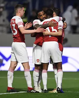 Al-Nasr Dubai SC V Arsenal 2018-19 Prints: Alexandre Lacazette Scores Arsenal's Second Goal Against Al-Nasr Dubai SC, 2018-19