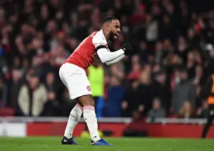 Arsenal V Fulham 2018-19 Prints: Alexandre Lacazette Scores Arsenal's Second Goal vs. Fulham (2018-19)