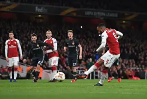 Arsenal V CSKA Moscow 2017-18 Prints: Alexandre Lacazette Scores Arsenal's Second Goal vs CSKA Moscow in Europa League Quarterfinal