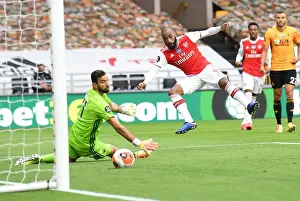 Alexandre Lacazette Scores Arsenal's Second Goal: Wolverhampton Wanderers vs Arsenal, Premier League 2019-2020 (July 4, 2020)
