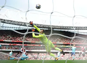 Arsenal V AFC Bournemouth 2017-18 Prints: Alexandre Lacazette Scores Past Asmir Begovic: Arsenal vs AFC Bournemouth