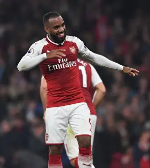 Arsenal V West Bromwich Albion 2017-18 Prints: Alexandre Lacazette Scores Second Goal: Arsenal vs West Bromwich Albion