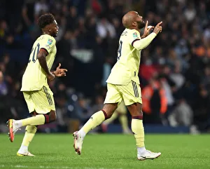 West Bromwich Albion V Arsenal - Carabao Cup 2021-22 Prints: Alexandre Lacazette Scores Sixth Goal: Arsenal's Carabao Cup Victory over West Bromwich Albion