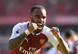 Arsenal V Burnley 2017-18 Prints: Alexandre Lacazette Scores Thrilling Second Goal for Arsenal vs Burnley (2017-18)