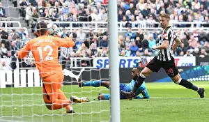 Newcastle United V Arsenal 2017-18 Prints: Alexandre Lacazette Scores the Winner: Newcastle United vs