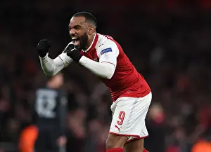Arsenal V CSKA Moscow 2017-18 Prints: Alexandre Lacazette's Brace: Arsenal Crush CSKA Moscow in Europa League Quarterfinal
