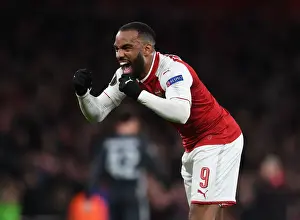 Arsenal V CSKA Moscow 2017-18 Prints: Alexandre Lacazette's Brace: Arsenal Crushes CSKA Moscow in Europa League Quarterfinal