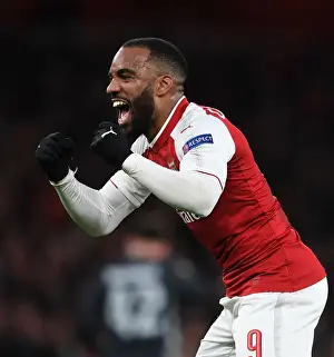Arsenal V CSKA Moscow 2017-18 Prints: Alexandre Lacazette's Brace: Arsenal Dominate CSKA Moscow in Europa League Quarterfinal