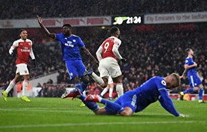 Arsenal v Cardiff City 2018-19 Collection: Alexandre Lacazette's Brace: Arsenal's Victory Over Cardiff City (2018-19)