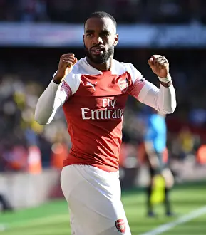 Arsenal V Watford 2018-19 Prints: Alexandre Lacazette's Brace: Arsenal's Victory Over Watford in Premier League