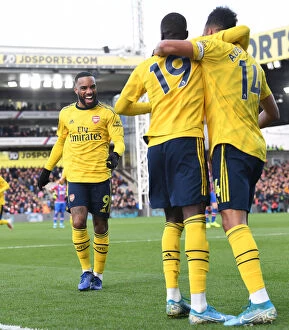 Images Dated 11th January 2020: Alexandre Lacazette's Goal Celebration: Arsenal's Victory at Crystal Palace (Premier League 2019-20)