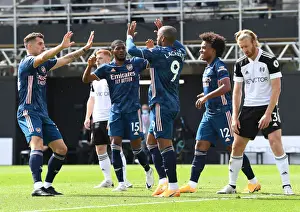 Alexandre Lacazette's Goal Celebration with Xhaka and Willian: Fulham vs. Arsenal, Premier League 2020-21