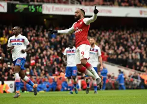 Arsenal V Stoke City 2017-18 Prints: Alexandre Lacazette's Hat-Trick: Arsenal Crush Stoke City in Premier League