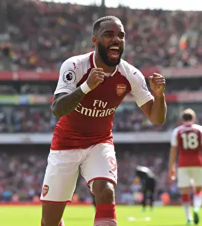 Arsenal V West Ham United 2017-18 Prints: Alexandre Lacazette's Hat-Trick: Arsenal's Triumphant 3-0 Victory Over West Ham United (April 2018)