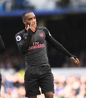 Everton V Arsenal 2017-18 Prints: Alexandre Lacazette's Hat-Trick: Everton vs. Arsenal, Premier League 2017-18