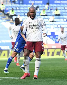 Leicester City V Arsenal 2020-21 Prints: Alexandre Lacazette's Thrilling Second Goal: Arsenal's Victory at Leicester City