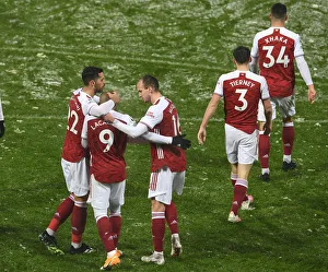 Alexandre Lacazette's Triumphant Goal Celebration: Arsenal's 3rd vs West Bromwich Albion (Premier League 2020-21)