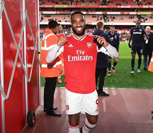 Arsenal V West Ham United 2019-20 Prints: Alexis Lacazette Celebrates Goal: Arsenal FC vs West Ham United, Premier League 2019-2020