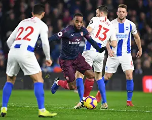 Brighton And Hove Albion V Arsenal 2018-19 Prints: Alexis Lacazette Outsmarts Pascal Gross: Arsenal's Triumph Over Brighton