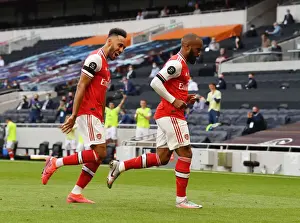 Alexis Lacazette and Pierre-Emerick Aubameyang Celebrate Goals: Tottenham vs. Arsenal, Premier League 2019-2020
