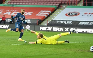 Alexis Lacazette Scores in Empty Bramall Lane: Arsenal's Goal Amidst Coronavirus Restrictions (2020-21 Premier League)