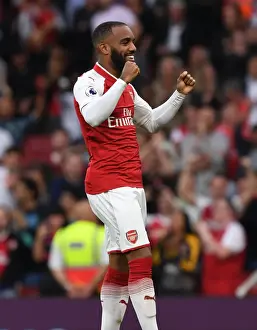 Arsenal V Leicester City 2017-18 Prints: Alexis Lacazette Scores First Arsenal Goal: Arsenal 1-0 Leicester City (2017-18)