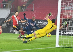 Images Dated 26th January 2021: Alexis Lacazette Scores Third Goal: Southampton vs. Arsenal, Premier League 2021