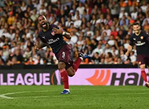 Valencia CF V Arsenal 2018-19 Prints: Alexis Lacazette's Brace: Arsenal Advances to Europa League Final vs. Chelsea (2019)