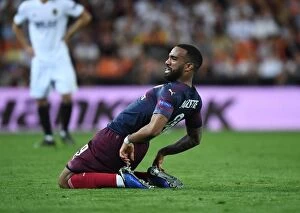Images Dated 9th May 2019: Alexis Lacazette's Brace: Arsenal Secures Europa League Final Spot vs