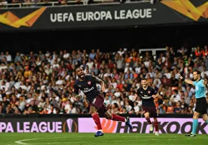 Valencia CF V Arsenal 2018-19 Prints: Alexis Lacazette's Brace: Arsenal Secures Semi-Final Victory over Valencia in Europa League