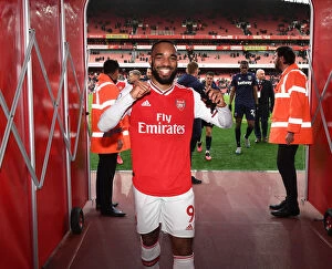 Arsenal v West Ham United 2019-20 Collection: Alexis Lacazette's Goal: Arsenal FC vs West Ham United, Premier League 2019-2020