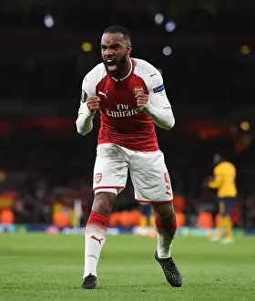 Arsenal V Atletico Madrid 2017-18 Prints: Alexis Lacazette's Goal: Arsenal vs Atletico Madrid