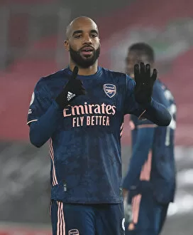 Images Dated 26th January 2021: Alexis Lacazette's Hat-Trick: Arsenal's 3-0 Victory at Empty St. Mary's Stadium (2021)