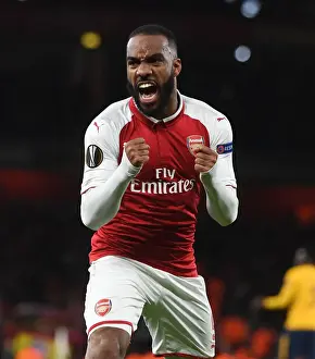 Arsenal V Atletico Madrid 2017-18 Prints: Alexis Lacazette's Thrilling Goal: Arsenal vs Atletico Madrid