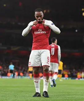 Arsenal V Atletico Madrid 2017-18 Prints: Alexis Lacazette's Thrilling Goal: Arsenal's Europa League Semi-Final Victory Over Atletico Madrid