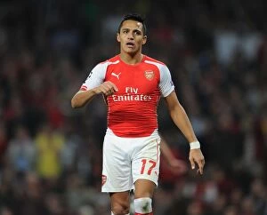 Images Dated 27th August 2014: Alexis Sanchez: In Action for Arsenal against Besiktas, 2014 UEFA Champions League Qualifiers