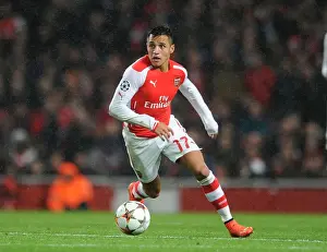 Arsenal V Anderlecht 2014/15 Prints: Alexis Sanchez in Action: Arsenal FC vs RSC Anderlecht, UEFA Champions League, 2014