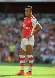 Arsenal V AS Monaco 2014-15 Prints: Alexis Sanchez: In Action for Arsenal against AS Monaco - Emirates Cup 2014