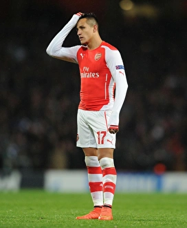 Arsenal V Anderlecht 2014/15 Prints: Alexis Sanchez in Action for Arsenal against RSC Anderlecht, UEFA Champions League, 2014