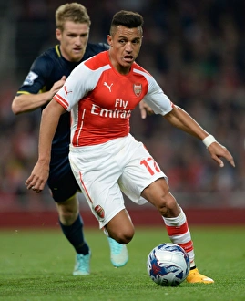 Arsenal V Southampton, League Cup 2014/15 Prints: Alexis Sanchez: In Action for Arsenal Against Southampton, League Cup 2014/15