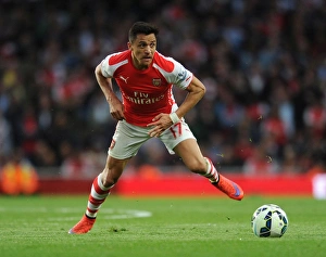 Arsenal Swansea City 2014/15 Prints: Alexis Sanchez: In Action for Arsenal Against Swansea City, Premier League 2014-2015