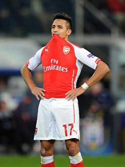 Anderlecht V Arsenal 2014-15 Prints: Alexis Sanchez in Action: Arsenal vs. RSC Anderlecht, UEFA Champions League, 2014