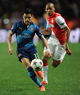 Monaco V Arsenal 2014/15 Prints: Alexis Sanchez in Action: Arsenal vs