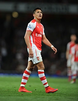 Arsenal Swansea City 2014/15 Prints: Alexis Sanchez in Action: Arsenal vs. Swansea City (2014/15 Premier League)