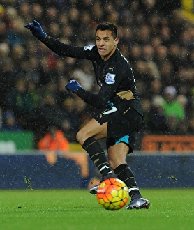 Norwich City V Arsenal 2015-16 Prints: Alexis Sanchez in Action: Arsenal vs. Norwich City, Premier League 2015-16