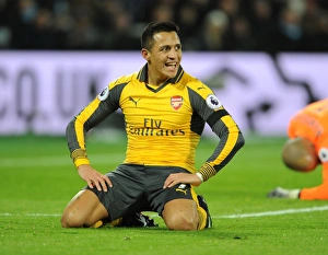 Olympic Stadium Prints: Alexis Sanchez in Action: Arsenal vs. West Ham United, Premier League 2016-17